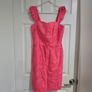 Lilly Pulitzer Sarafina dress in the Pink Salmon "A Dollop of Scallop"